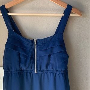 STEVIE & LINDSAY Navy Blue Front Zip Mini Dress